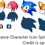 Sonic Mania Character Icon Sprites