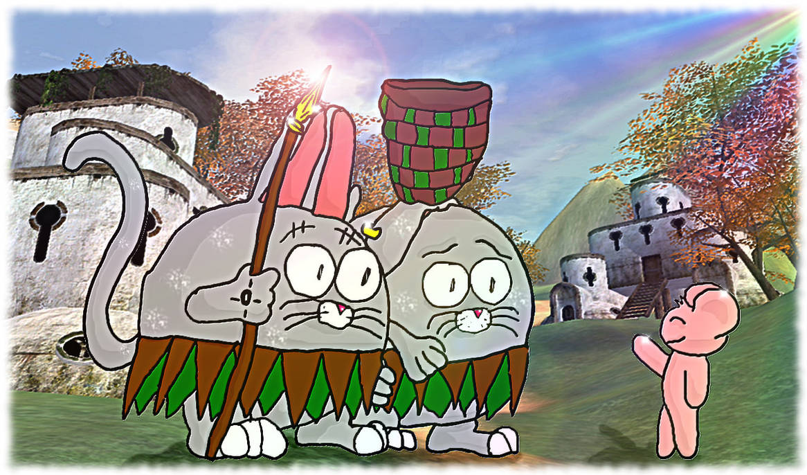 Monkey Rabbits S3D color by Stone3D on DeviantArt