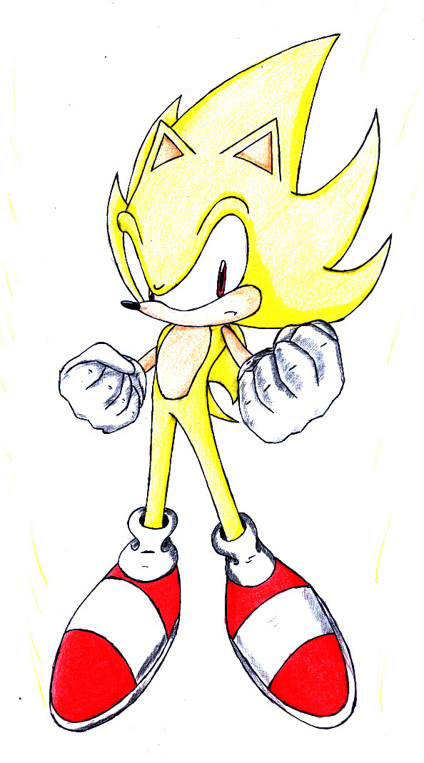 Meu primeiro desenho do super Sonic : r/jogatina