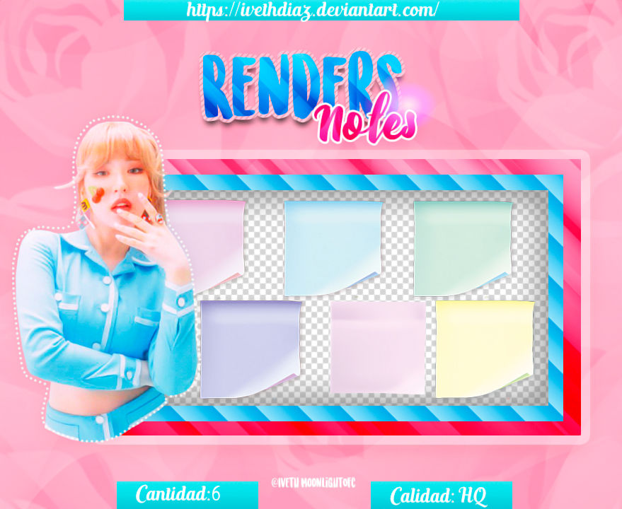 Renders 002 // Notes by ivethdiaz on DeviantArt