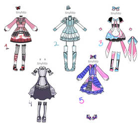 8usd /800 points Open 2/5 Outfit Batch 21 Alice