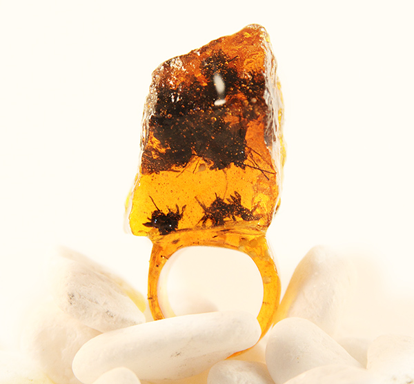 Amber Rock Ring 1