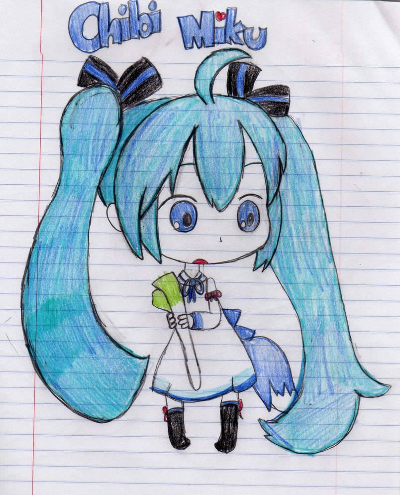 chibi miku holding a leek by Tararulz on DeviantArt