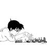 Conan VS Ai... Chess -LINEART-