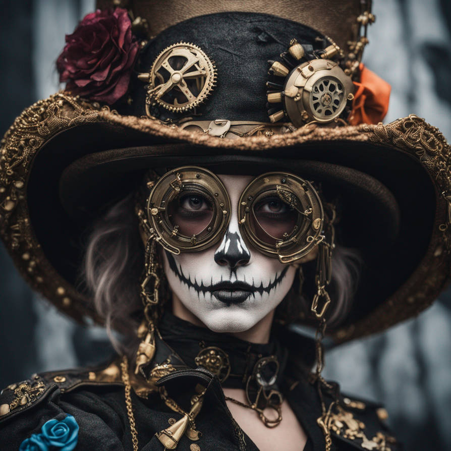 A cosplay photograph depicting an individual in a