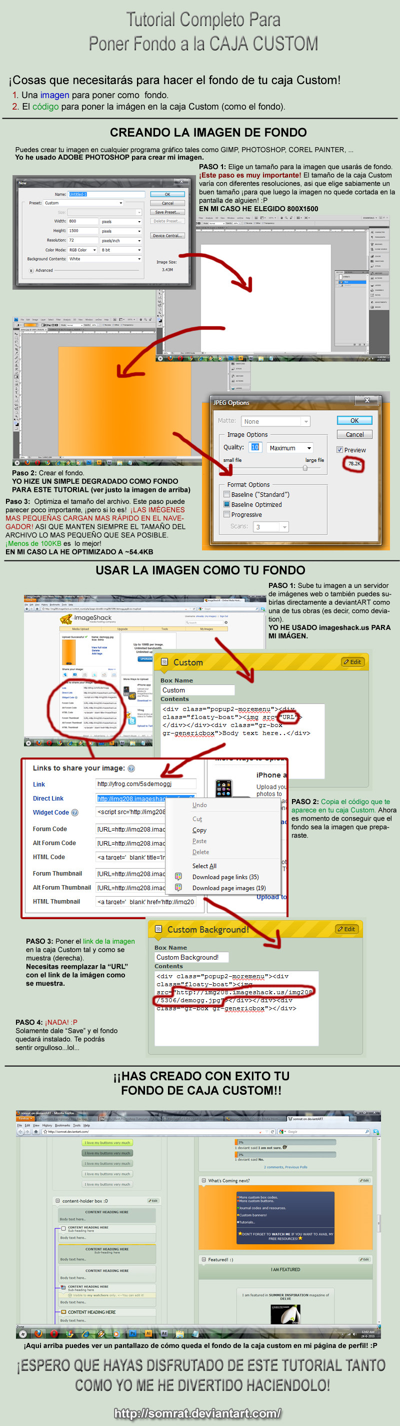 Tutorial fondo en caja Custom.