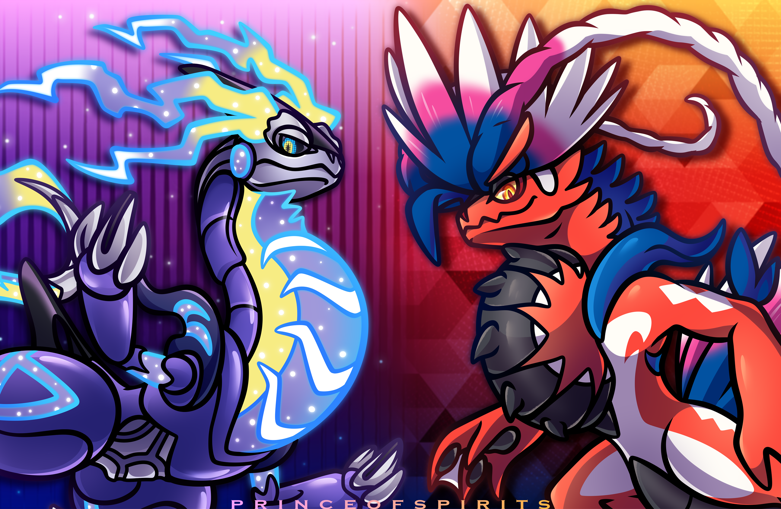 Koraidon, MIraidon and daddy Dialga by elzataerinn on DeviantArt