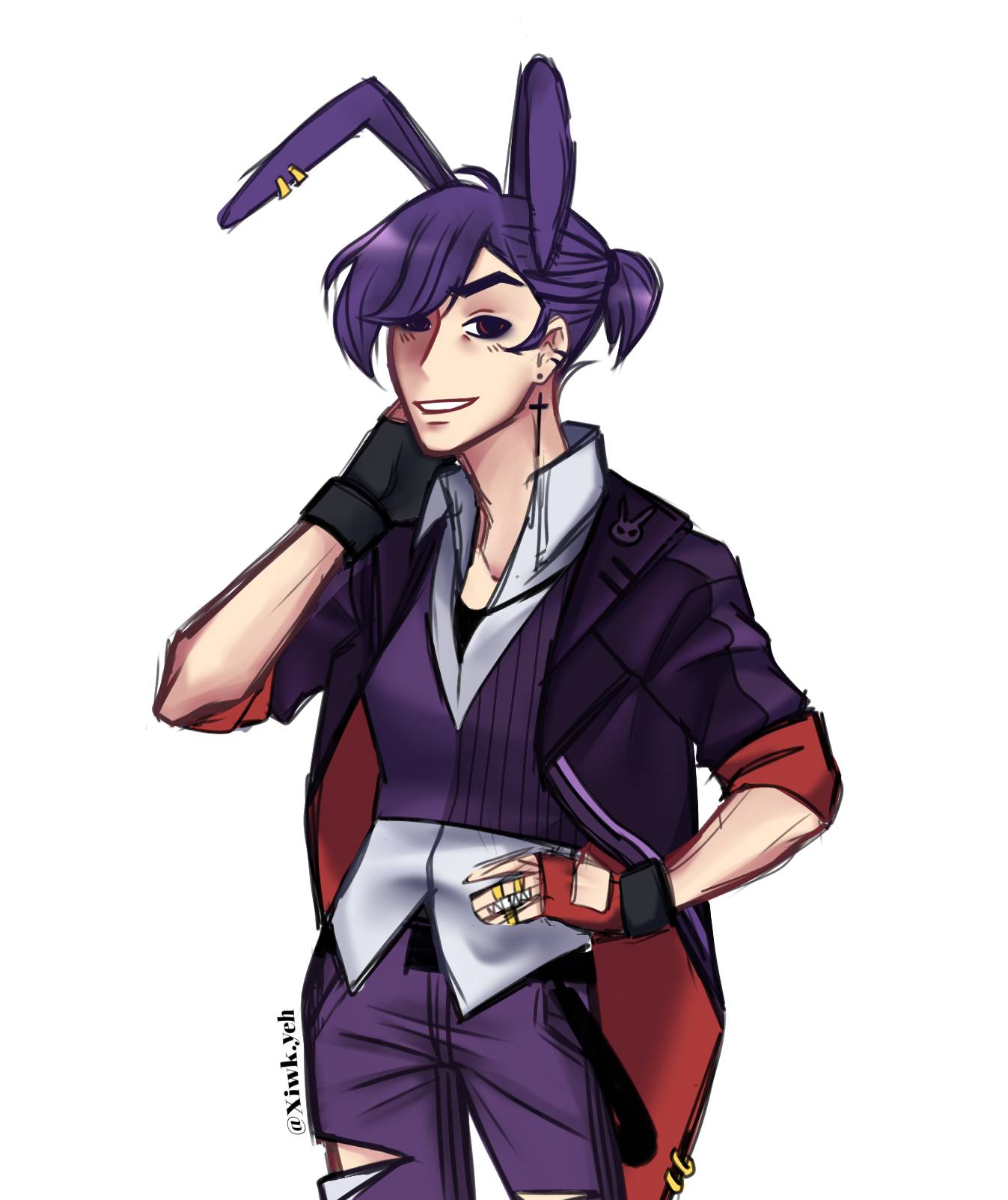 FNAF - Human!Bonnie  Anime fnaf, Fnaf drawings, Five nights at