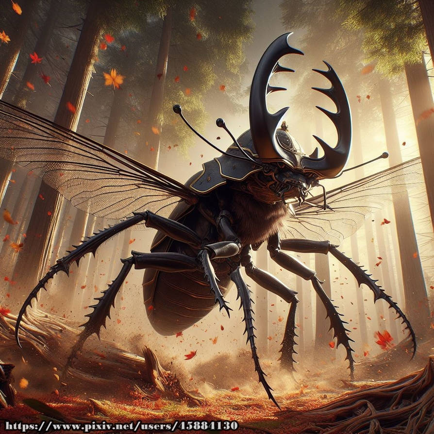 Sengoku insect-Reppuu Giant Horn 114646047 by TickTockManII on DeviantArt