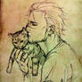 Godot with cat