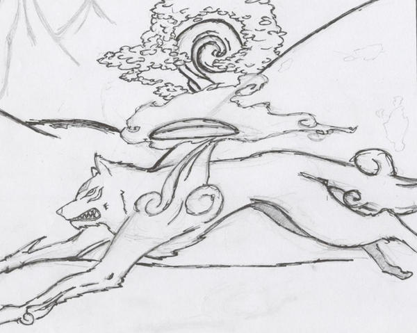 Quick draw Okami by CLE2 on DeviantArt