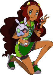 Pokemon + Winx Club: Layla/Aisha and Goomy