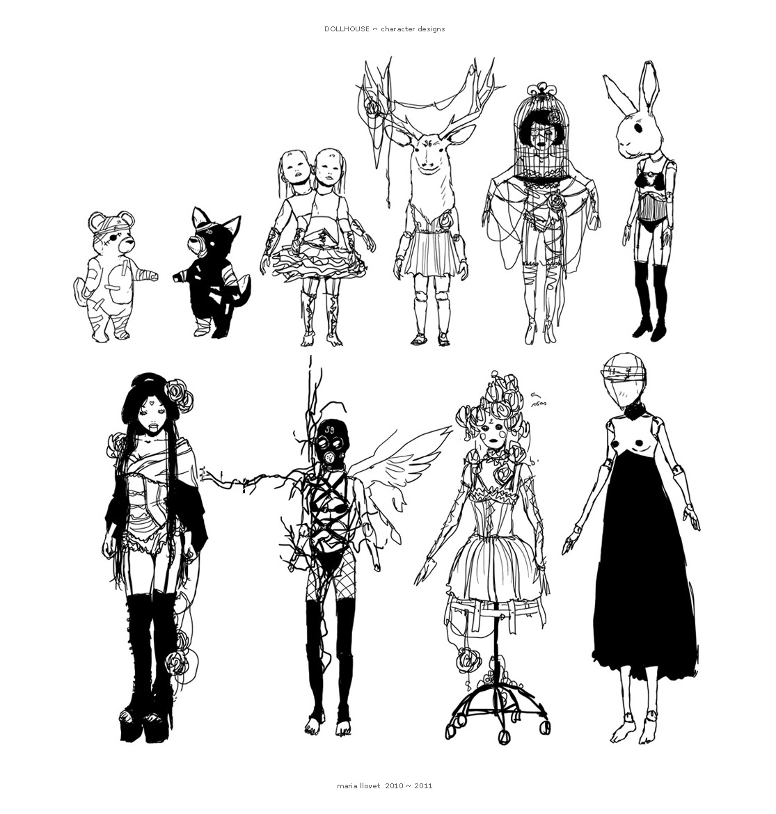 DOLLHOUSE Character Designs 2