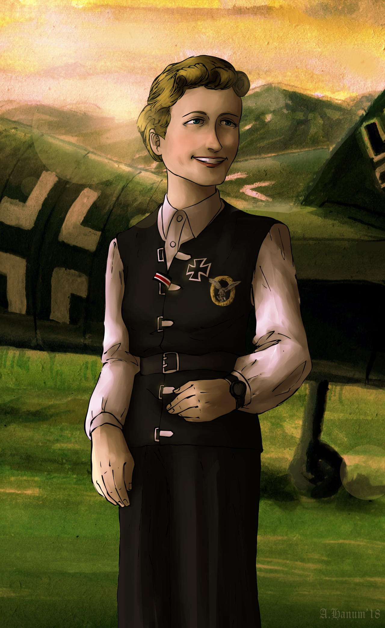 Hanna Reitsch by Doqida