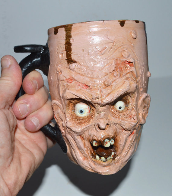 Zombie Mug  WWW.ETSY.COM/SHOP/MAKINGFACESPOTTERY