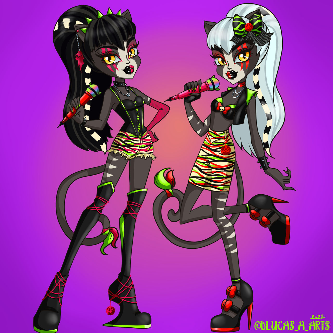 purrsephone and meowlody - Fierce rockers by lucaspako on DeviantArt