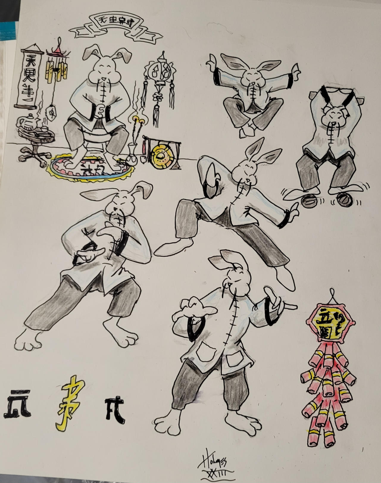 Tai Chi rabbit by DPHolmes on DeviantArt