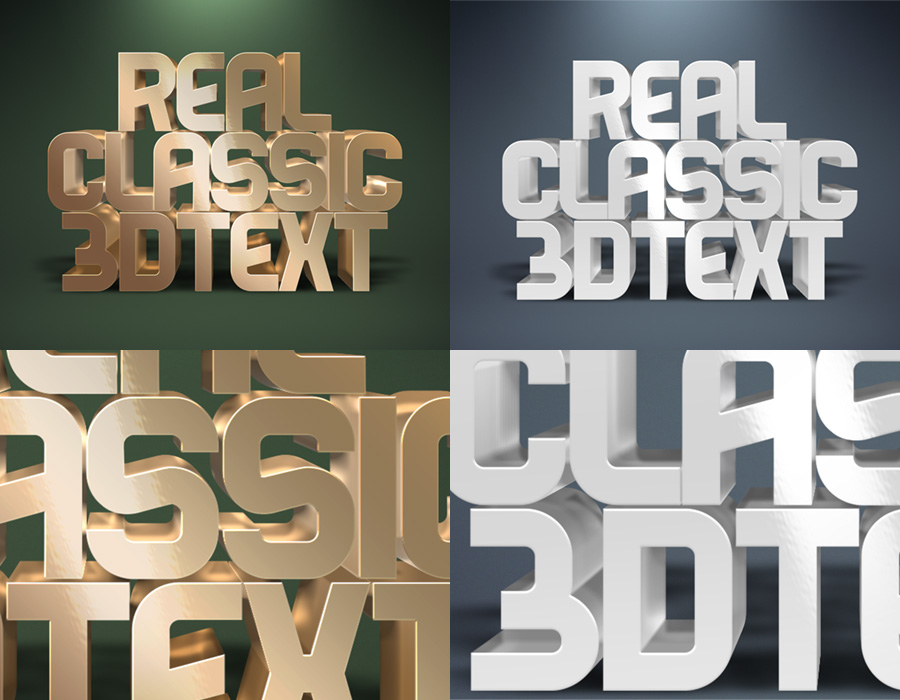 Real 3D Text Mockups