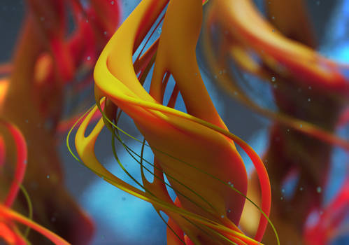 Zbrush Doodle: Day 1624 - Yearning Orange Strands