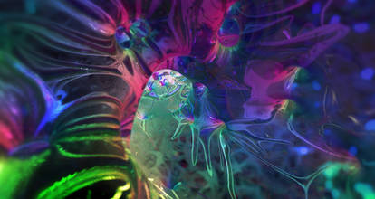 brush Doodle: Day 2210 - Vibrant Refulgence