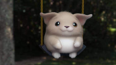 Zbrush Doodle: Day 2733 - Kitty Goblin on a Swing