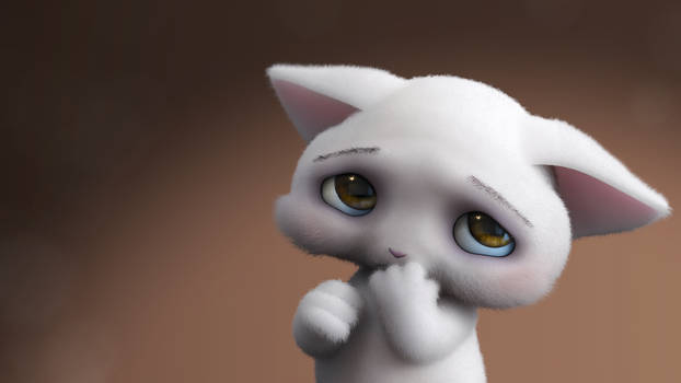 Zbrush Doodle Day 3323 - Anxious Kitten