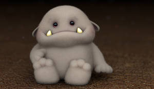 Zbrush Sculpture Day 3804 - Fuzzy Fanged Friend