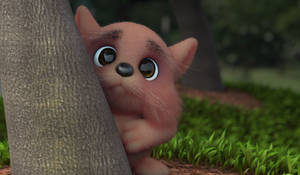 Zbrush Sculpture Day 3840 - A Timid Glimpse