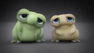 Zbrush Sculpture Day 3857 - Concerned Companions