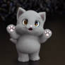 Zbrush Sculpture Day 3867 - Cheerful Kitten