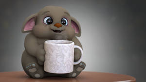 Zbrush Sculpture Day 3956 - Comfort in a Cup