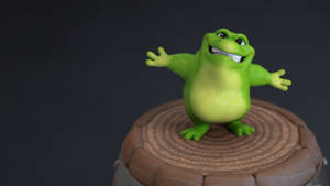 Zbrush Sculpture Day 3958 - Frog Takes the Stage