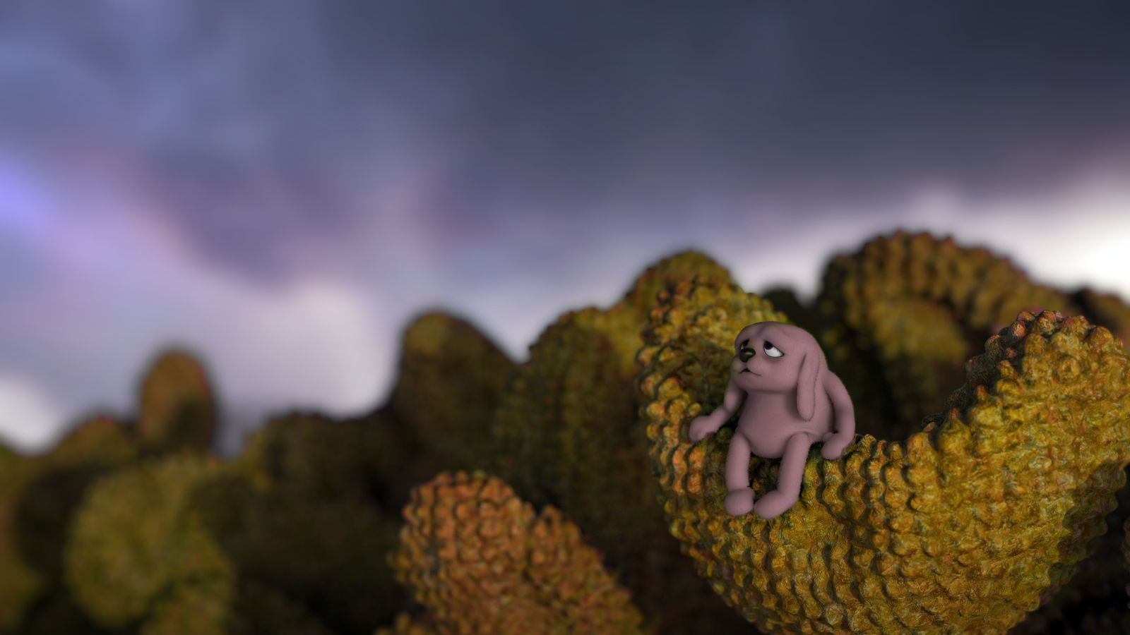 Zbrush Sculpture Day 3985 - Wistful Sitting