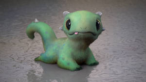 Zbrush Sculpture Day 4003 - Lizard Critter