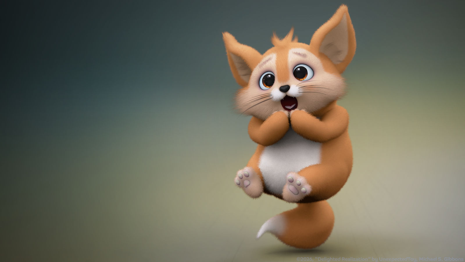 Zbrush Sculpture Day 4048 - Delighted Realization