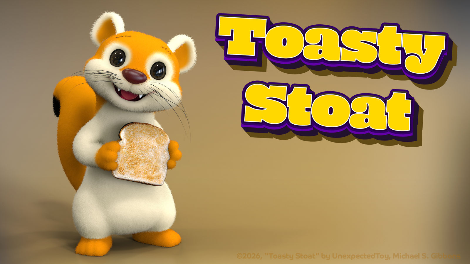 Zbrush Sculture Day 4057 - Toasty Stoat