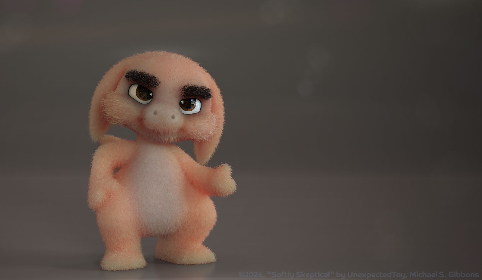 Zbrush Sculpture Day 4065 - Softly Skeptical