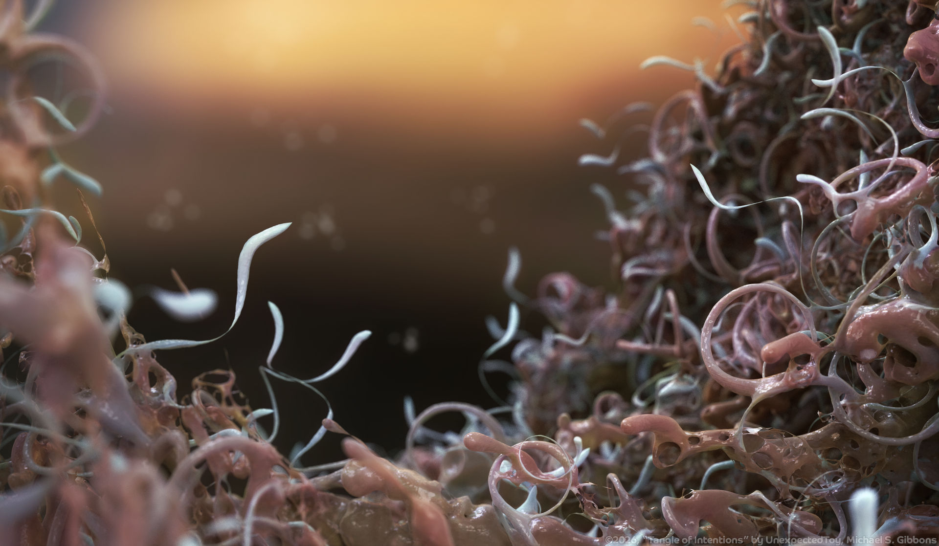 Zbrush Sculture Day 4100 - Tangle of Intentions