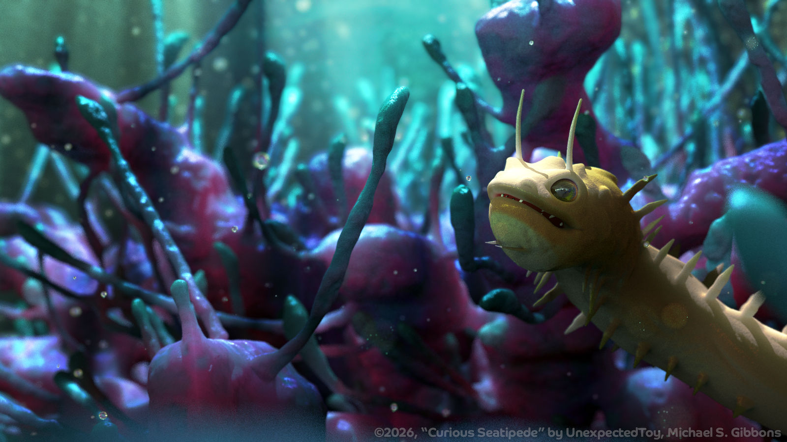 Zbrush Sculpture Day 4108 - Curious Seatipede