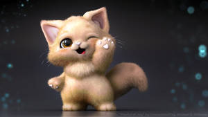 Zbrush Sculpture Day 4196 - Pawful of Joy