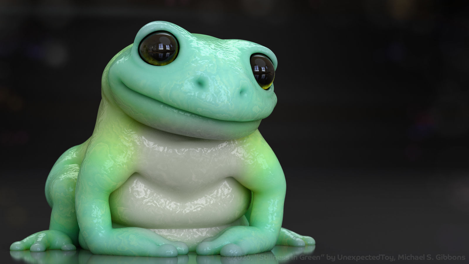 Zbrush Sculpture Day 4233 - Stillness in Green