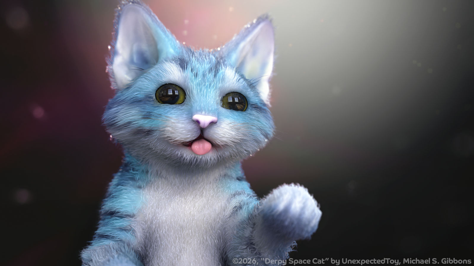 Zbrush Sculpture Day 4235 - Derpy Space Cat