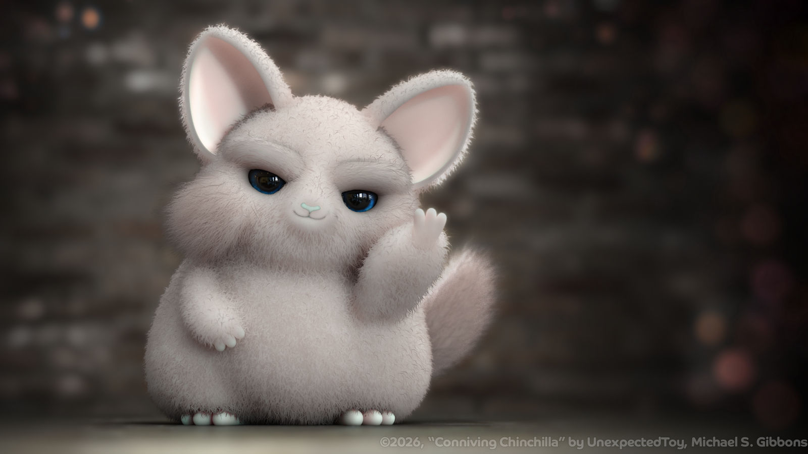 Zbrush Sculpture Day 4264 - Conniving Chinchilla
