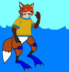 Fox in the Water by KodyBoy555