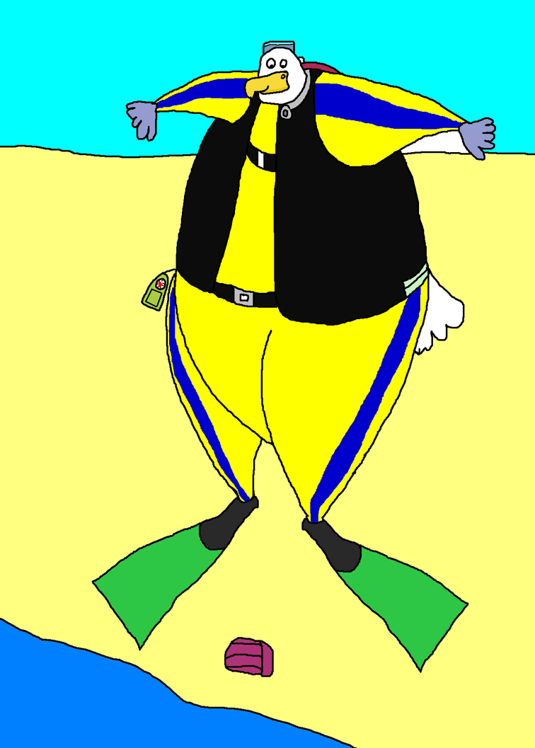 Martin the Albatross sees a seashell by KodyBoy555 on DeviantArt