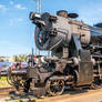 Restorated steam locomotive shunting