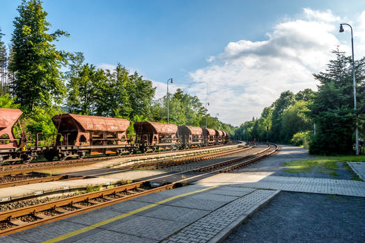 Calm czech railway station