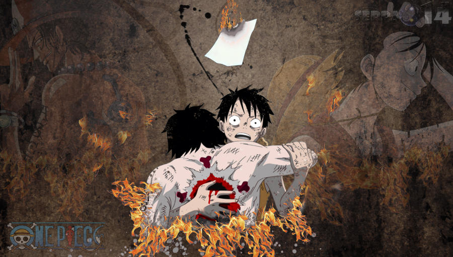 One Piece Wallpaper One Piece Muerte De Ace Manga