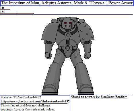 Space Marine, Mk.VI 'Corvus-Pattern', Power Armor by TinkerTanker44432 ...