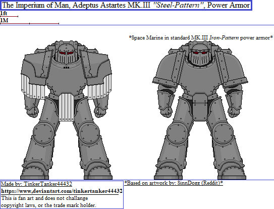 Heresy Pattern Space Marine, Mk.III 'Steel-pattern', Power Armor by TinkerTanker44432 ...